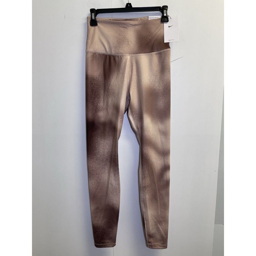 Nike One Smokey Mauve Printed High-Rise Training Leggings Women's‎ S Full Length